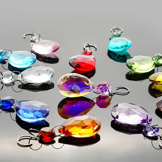 H&D HYALINE & DORA 3Inch Crystal Suncatcher Bauhinia Prisms Pendants 10Pcs - Image 8