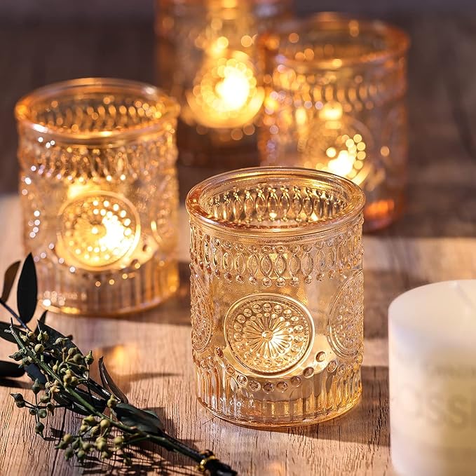 DARJEN Gold Votive Candle Holders Set of 36- Glass Candle Holders Bulk - Image 4