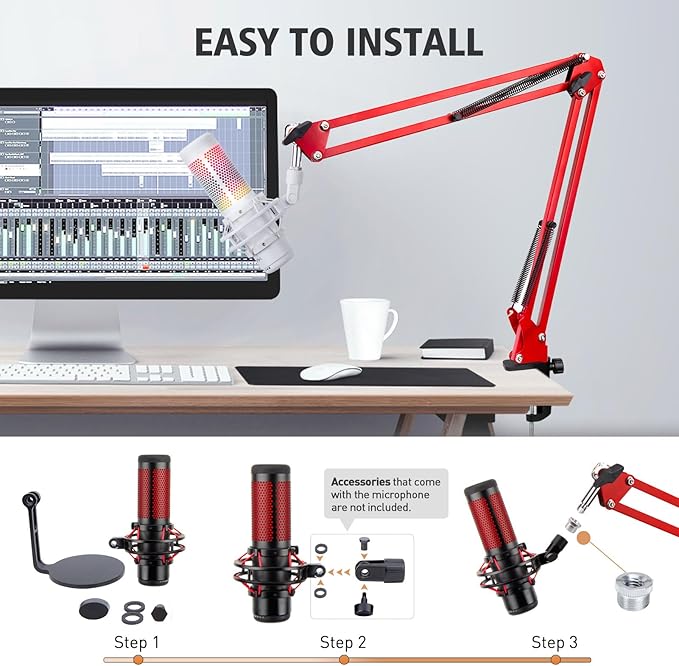 SUNMON HyperX QuadCast Boom Arm - Image 6