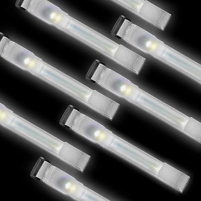 8 Pack LED Bracelets Light Up Wristbands, Glow Flashing Wristbands Glow in The - Image 4