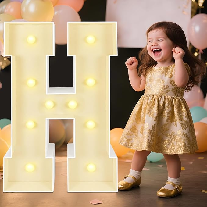 Marquee Light Up Letters: 3FT Large Decorative Signs by Unknown