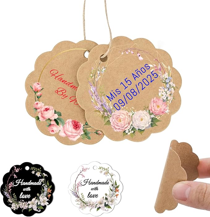 Custom Gift Tag, Personalized Favor Label, Kraft Wrapping Decoration, Wedding by Jishiletao