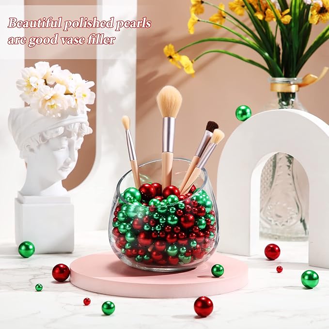 150 Pieces Vase Filler Faux Pearls Vase Makeup Beads No Hole Gloss Bead Mixed - Image 6