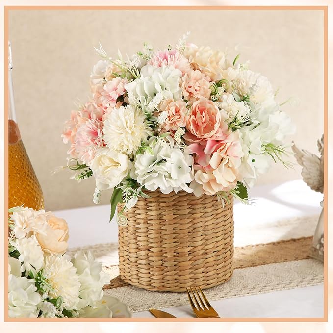 Tigeen Artificial Flowers Artificial Peonies Silk Flowers Faux Peony Fake Peony - Image 4