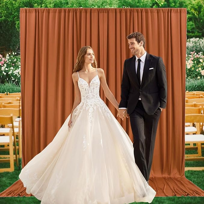 2 Panels Bronzer Backdrop Curtain, 10 x 7 Feet Background Curtains - Image 6