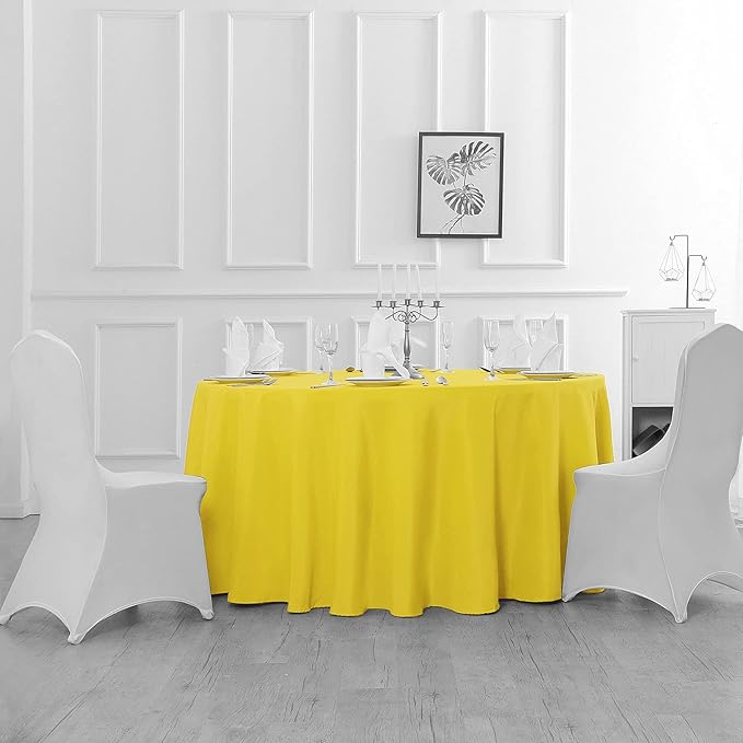 90 inch Round Tablecloth Washable Polyester Table Cloth Decorative Table Cover - Image 6