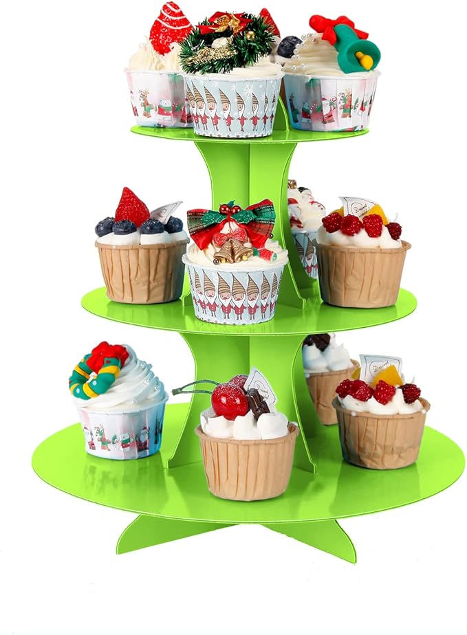 2Pcs 3-Tier Cupcake Stand, Cake Stand holder, Tiered DIY Cupcake Stand Tower - Image 3