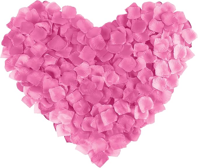 1000 Pcs Artificial Silk Rose Petals Decoration Wedding Party Color Pink by Neo+LOONS