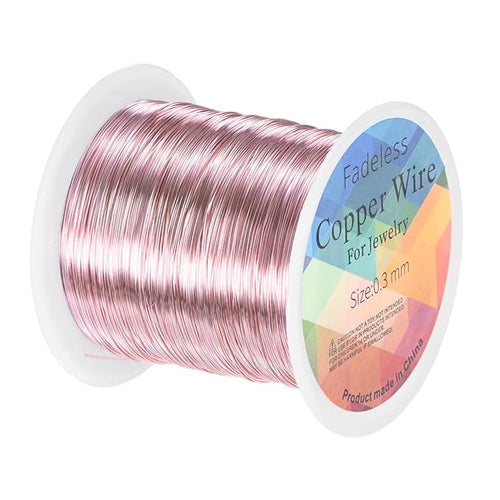 0.3mm Jewelry Wire, 28 Gauge 328FT Craft Wire Copper Beading Wire by MMETERXITY