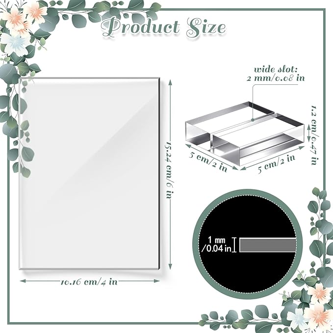 Yulejo 12 Pcs Clear Acrylic Place Cards - Image 2