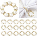 50Pcs Pearl Napkin Rings, Wedding and Formal Dinner Table Decor by Unknown