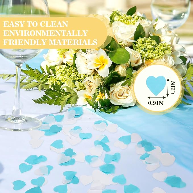 5000Pcs Heart Confetti, Table Confetti Hearts Shaped - Image 2