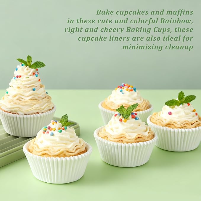 2 inch 1000-Count Mini Cupcake Liners Bright Colorful Muffin Baking Cups - Image 7