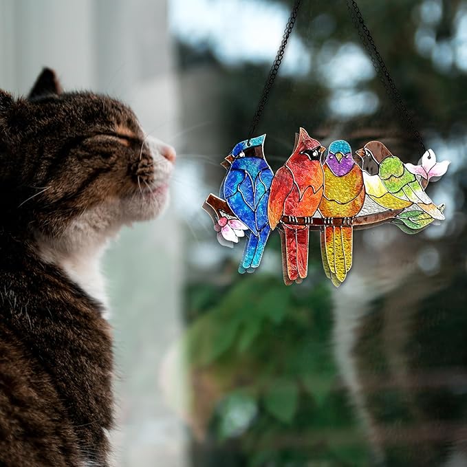 2 Pack Stained Glass Window Hanging - Image 4