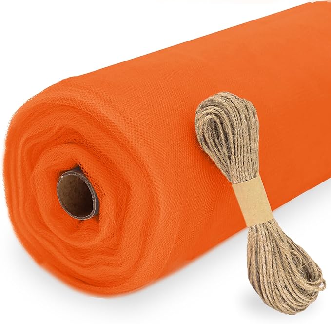 Orange Tulle Fabric Roll by Luceinvita