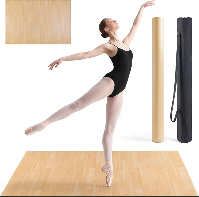 Marley Dance Floor, Portable PVC Dance Mat 4x6 Feet by Unknown