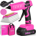 Hot Glue Gun, 20V Pink Cordless Glue Gun by THINKLEARN