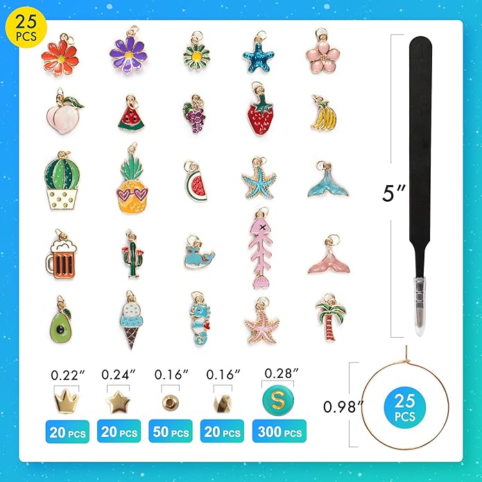 DIY Wine Glass Charms Kit, Glass Identifiers - Image 2