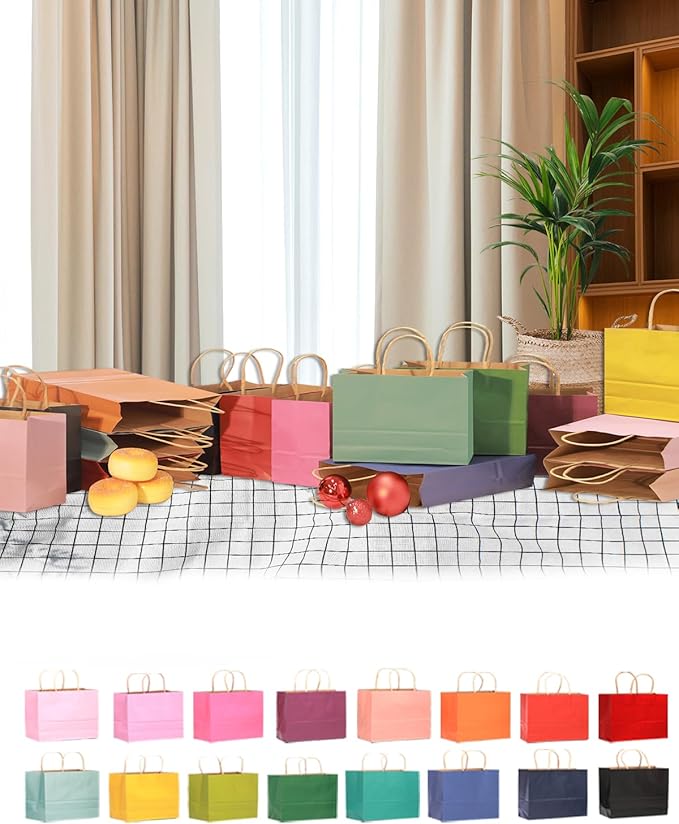 qiqee 100Pcs Wide Large Paper Gift Bags - Image 4