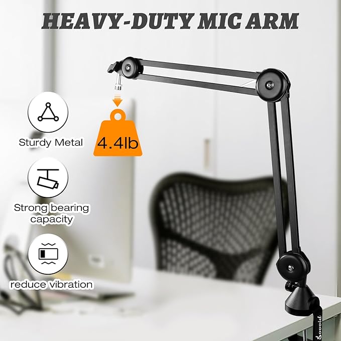 Mic Boom Arm – Heavy-Duty Microphone Stand - Image 2