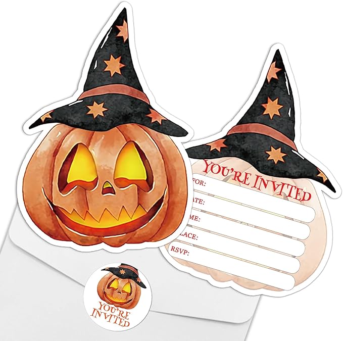 REWIDPARTY 15 Sets Halloween Invitations by REWIDPARTY