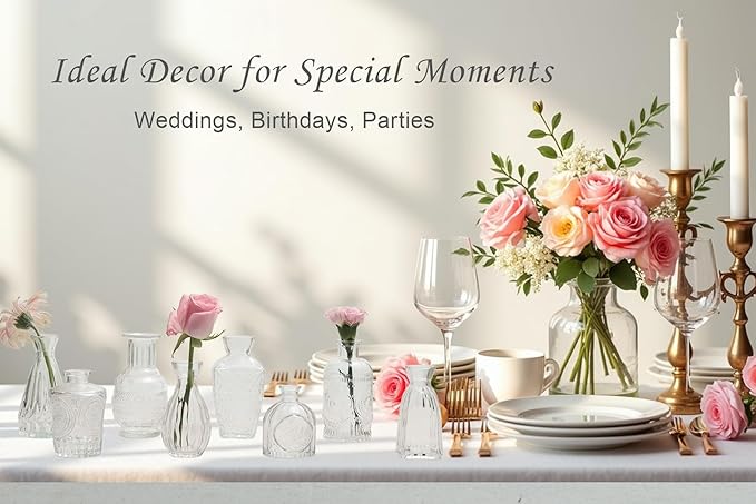 Bud Vases Set of 40 Pcs, Small Flower Vases - Image 4