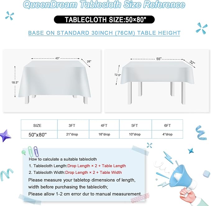 QueenDream Sequin Tablecloth Silver Rectangle Table Cloth - Image 6