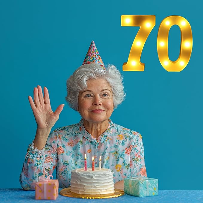 70th Birthday Decorations for Women Men, Happy 70 Birthday Decorations for - Image 5