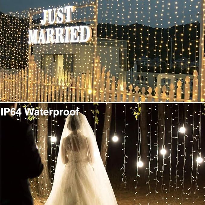 YEOLEH String Lights Curtain, USB Powered Fairy Lights - Image 3