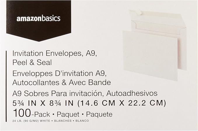 Amazon Basics A9 Blank Invitation Envelopes - Image 6