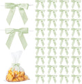 50Pcs Olive Green Twist Tie Bows by TULOBI
