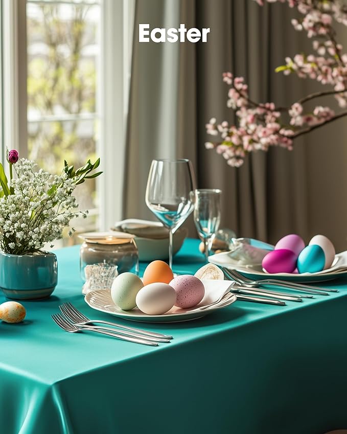 Pureegg Plastic Table Cloth Disposable 10 Pack, 54 x 108 Inch Table Cloths - Image 7