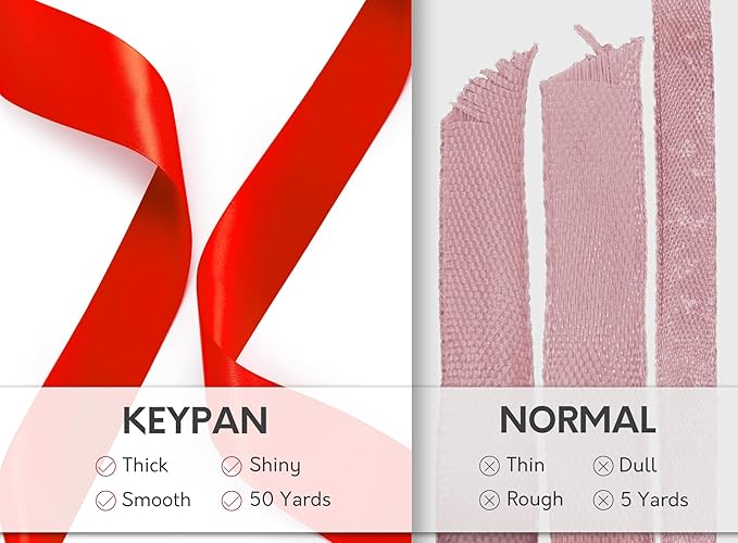 Red Satin Ribbon 7/8 Inch x 50 Yards Double-Faced Ribbons - Image 4