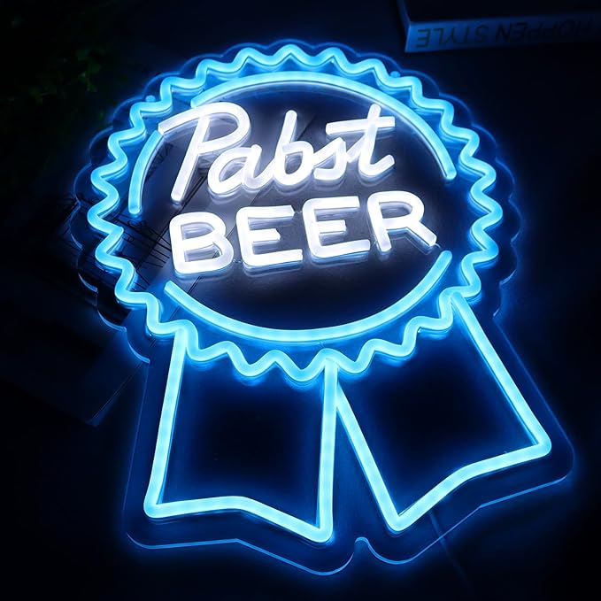 Pabst Beer Neon Signs for Wall Decor，LED Neon Lights Suitable for Man Cave Bar - Image 2