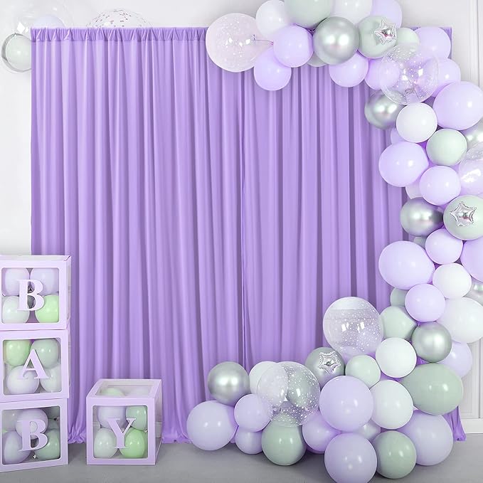 AK TRADING CO. 10 feet x 8 feet IFR Polyester Backdrop Drapes Curtains Panels - Image 5