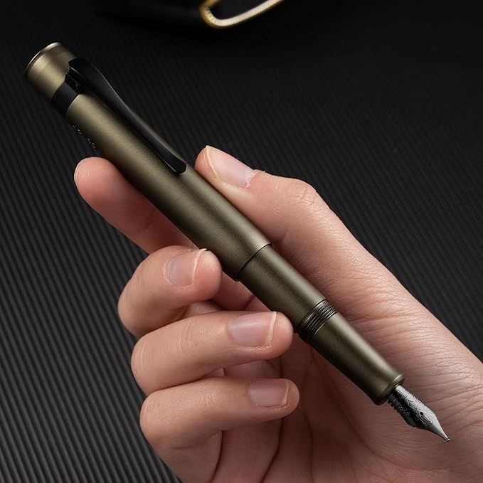 Hongdian M2 Black Forest Mini Fountain Pen, Extra Fine Soft Nib & Sleek Shape - Image 8