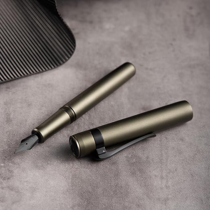 Hongdian M2 Black Forest Mini Fountain Pen, Extra Fine Soft Nib & Sleek Shape - Image 5