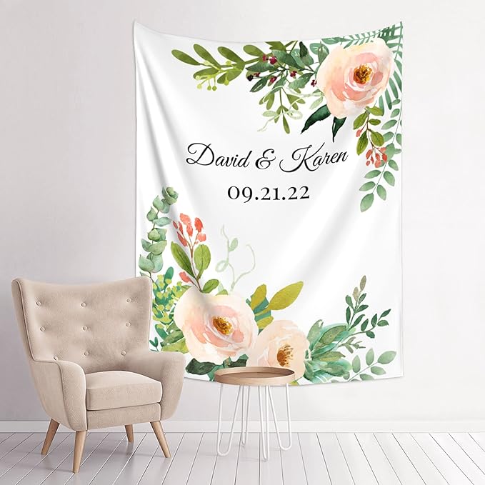Wedding Backdrop for Reception, Custom Tapestry - Image 3