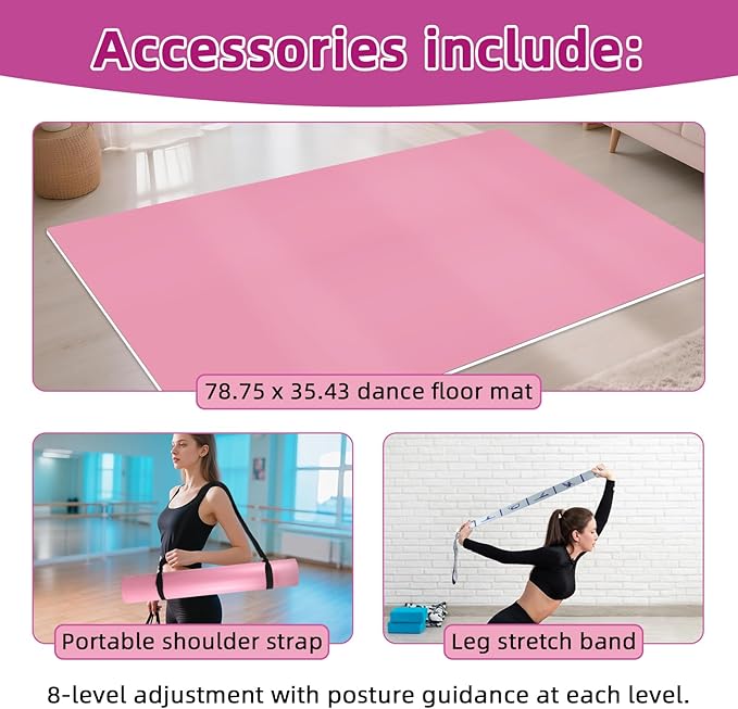 Dance Floor Mat Non-Slip with Shoulder Strap Portable and Dance Resistance Band - Image 5