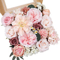 AmyHomie Pink Artificial Flowers Combo Silk Mix Peony Rose Hydrangea Daisy Fake by AmyHomie