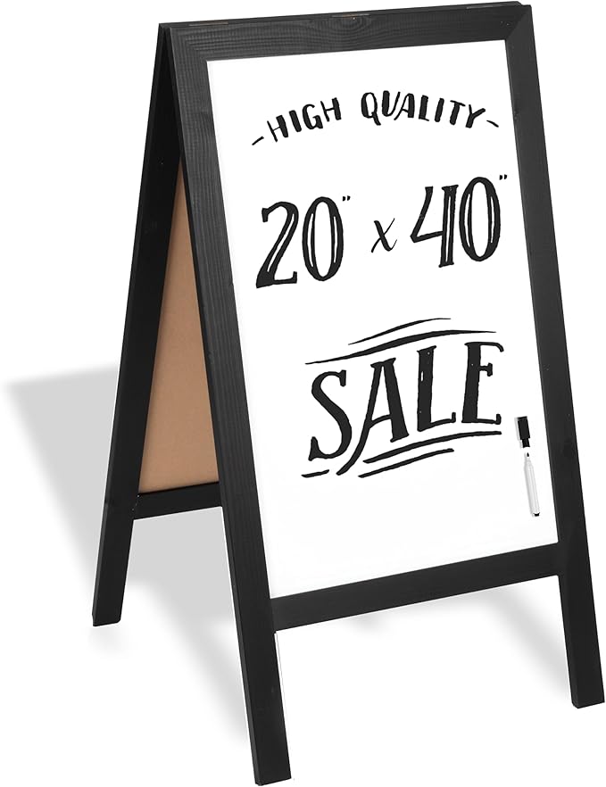 Ilyapa Wooden A-Frame Whiteboard Sign by Ilyapa