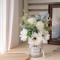 LADADA Artificial Hydrangea and Glass vase Decoration, Used by LADADA
