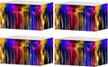 4 Pack 29x108 Inch Metallic Foil Fringe Tinsel Table Skirts by Clayghsen