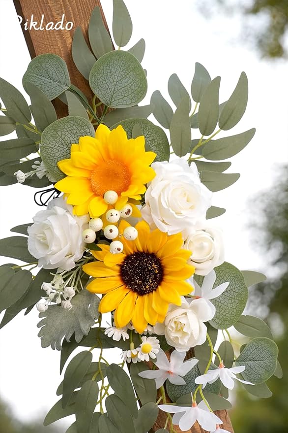 Faux Flower Swag Set of 2 for Wedding Welcome Signs Floral Swag Wedding - Image 6
