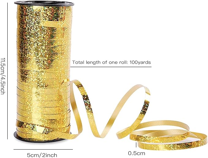 7 Pack Curling Ribbon, Crimped Curling Ribbon Metallic Balloon Ribbons Gift - Image 6