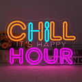 CHILL HOUR Neon Sign, Colorful LED Wall Light by Wanxing