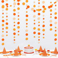 46 Ft Thanksgiving Fall Autumn Circle Dots Garland Gradient Orange Polka Dot by pinkblume