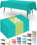 Pureegg Plastic Table Cloth Disposable 10 Pack, 54 x 108 Inch Table Cloths by Pureegg