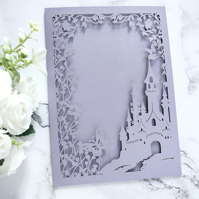 20PCS Castle Pocket Invitations, Quinceanera Invitations - Image 6