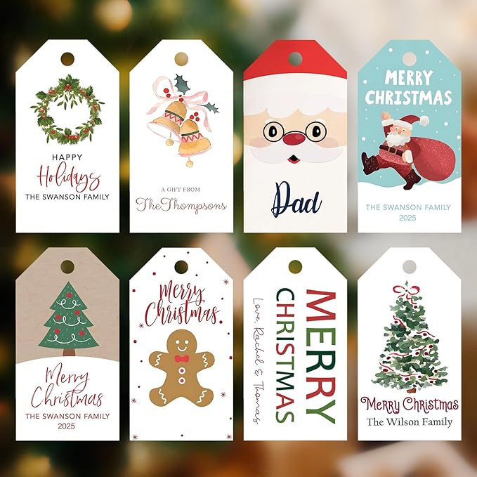50pcs Custom Merry Christmas Gift Tags Personalized - Image 2